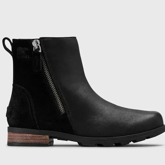 Sorel Black Ankle Boots - Picture 1 of 14